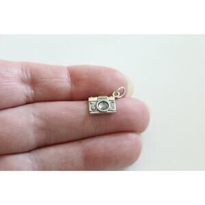 Sterling Silver Camera Charm, Silver Camera Charm, Photographer Charm